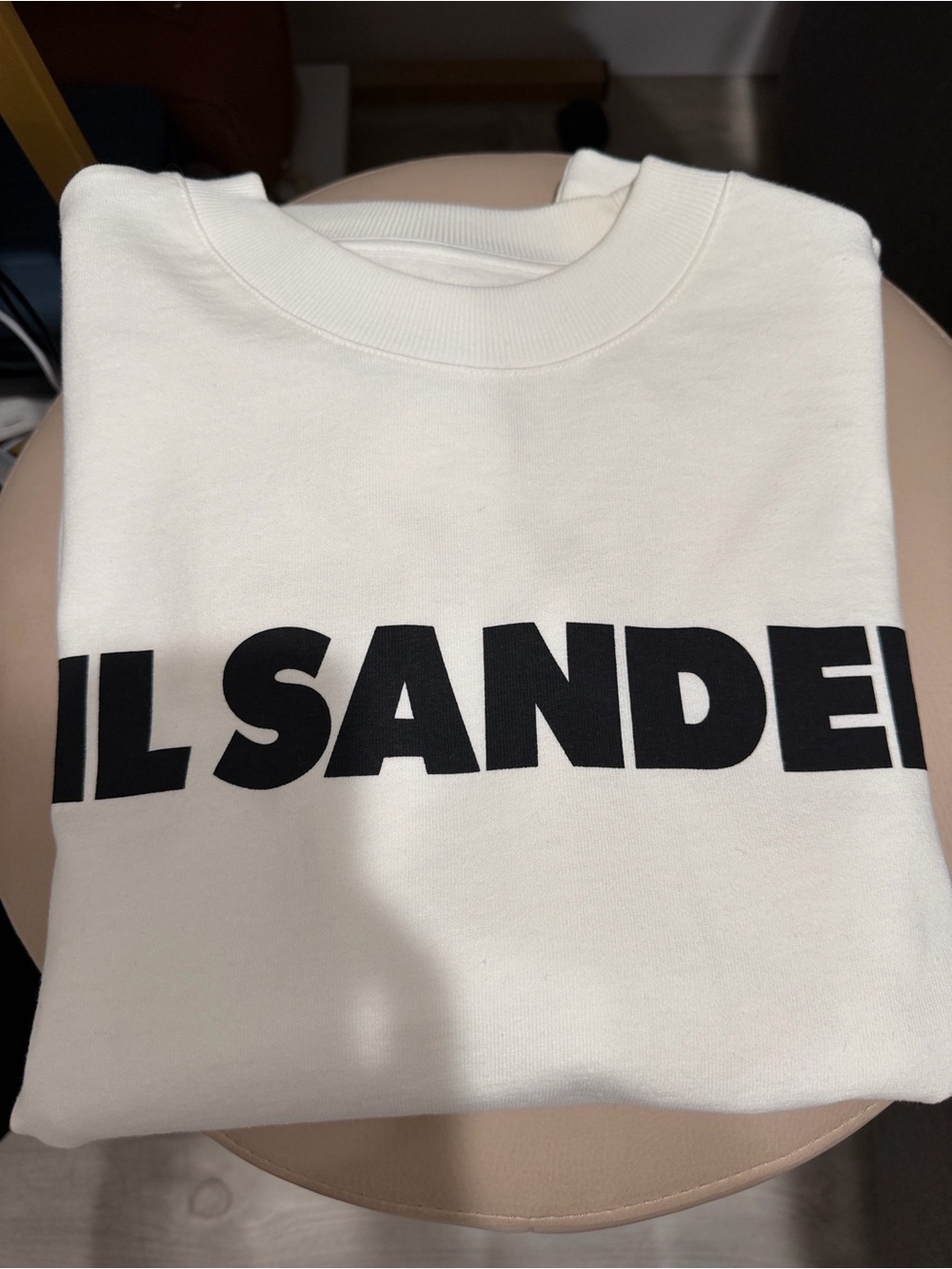 Jil Sander White Sweatshirt with Black Logo - Picture 4 of 4